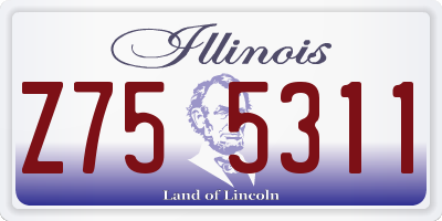 IL license plate Z755311