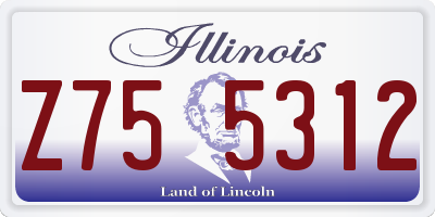 IL license plate Z755312