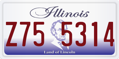IL license plate Z755314