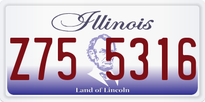 IL license plate Z755316