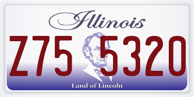 IL license plate Z755320