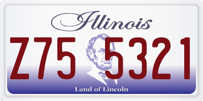 IL license plate Z755321