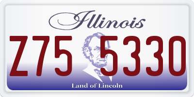 IL license plate Z755330