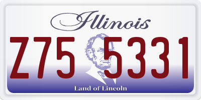 IL license plate Z755331