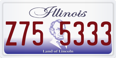 IL license plate Z755333