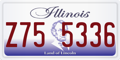 IL license plate Z755336
