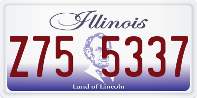 IL license plate Z755337