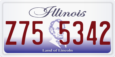IL license plate Z755342
