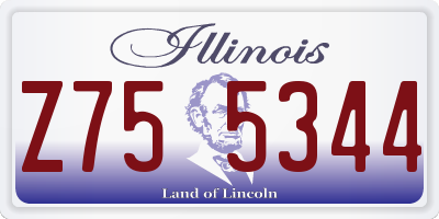 IL license plate Z755344