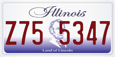 IL license plate Z755347