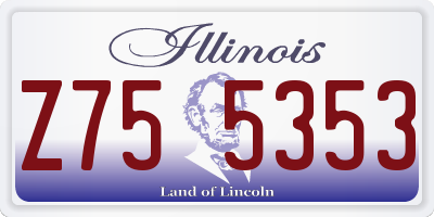 IL license plate Z755353