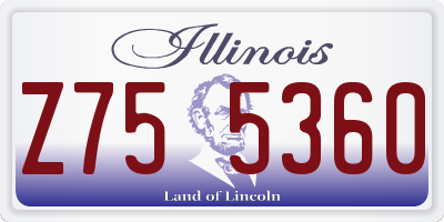 IL license plate Z755360