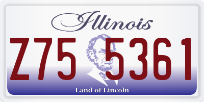 IL license plate Z755361