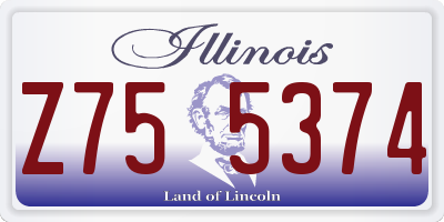 IL license plate Z755374