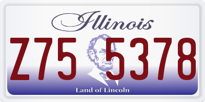 IL license plate Z755378