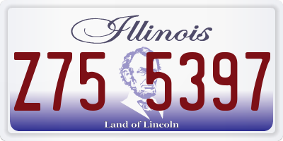 IL license plate Z755397