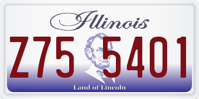 IL license plate Z755401