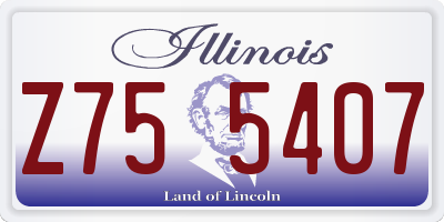 IL license plate Z755407