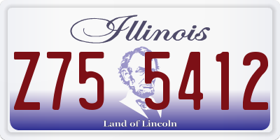 IL license plate Z755412