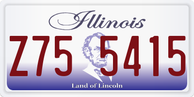 IL license plate Z755415