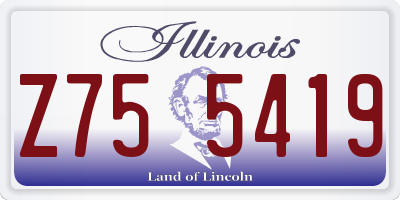 IL license plate Z755419