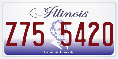 IL license plate Z755420