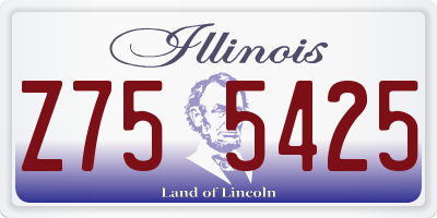IL license plate Z755425