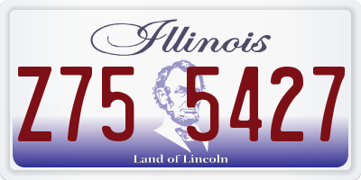 IL license plate Z755427