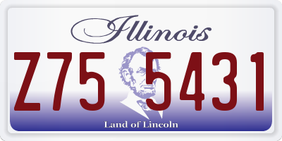 IL license plate Z755431