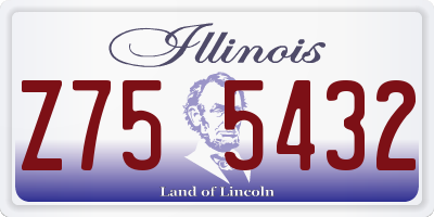 IL license plate Z755432