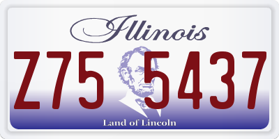 IL license plate Z755437