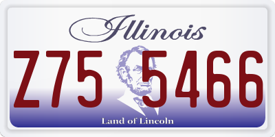 IL license plate Z755466