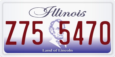 IL license plate Z755470