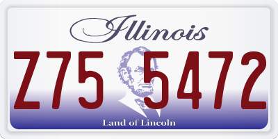 IL license plate Z755472