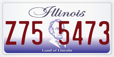 IL license plate Z755473