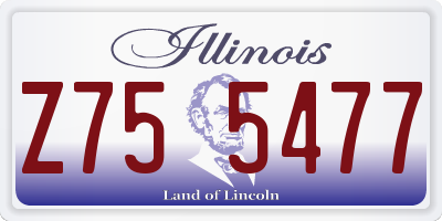 IL license plate Z755477