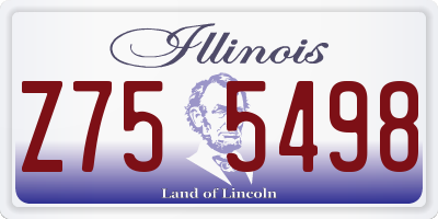 IL license plate Z755498