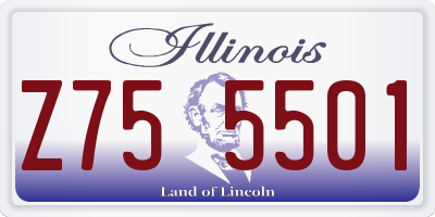 IL license plate Z755501