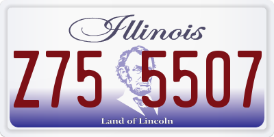 IL license plate Z755507