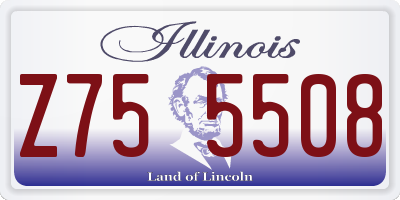 IL license plate Z755508