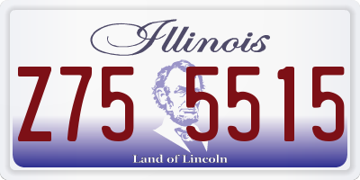 IL license plate Z755515