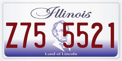 IL license plate Z755521