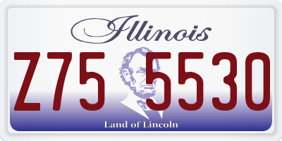 IL license plate Z755530