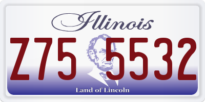 IL license plate Z755532