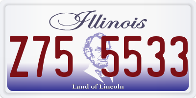 IL license plate Z755533