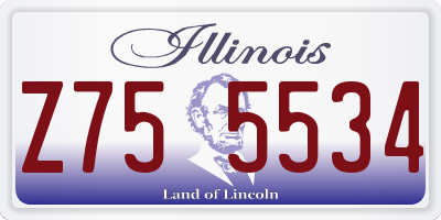 IL license plate Z755534