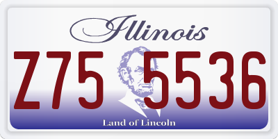 IL license plate Z755536