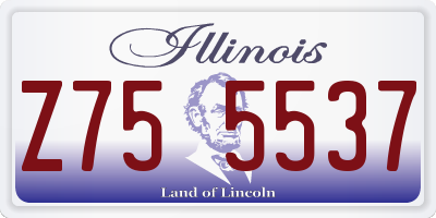 IL license plate Z755537