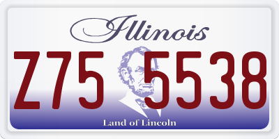 IL license plate Z755538