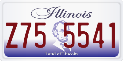 IL license plate Z755541